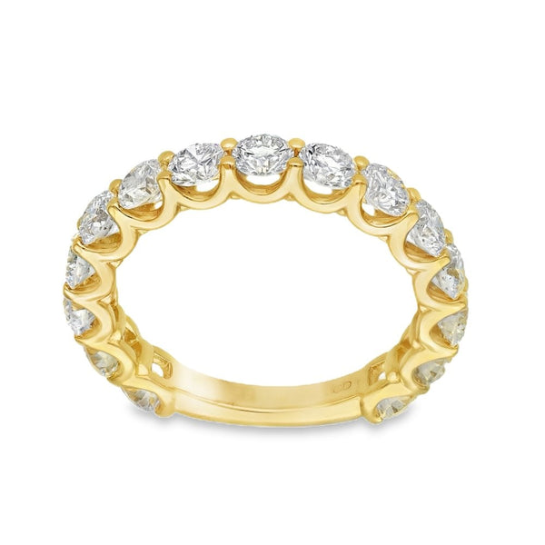 2.40ct Yellow Gold Diamond Half-Eternity Ring - F/VS2