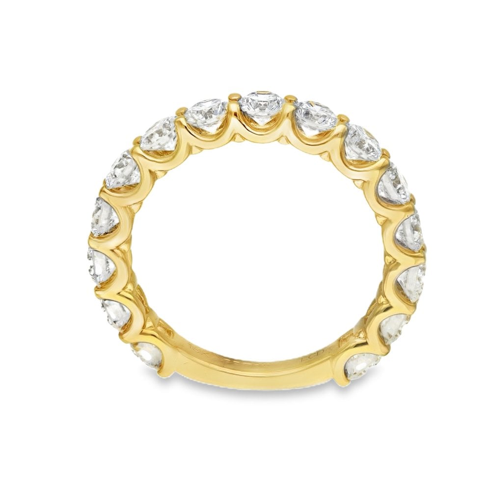 2.40ct Yellow Gold Diamond Half-Eternity Ring - F/VS2