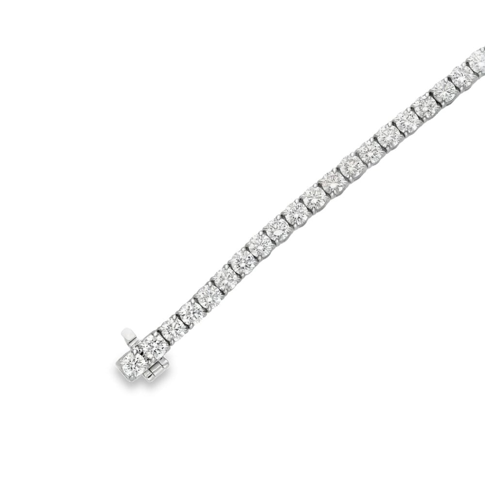 7.00ct White Gold Certified Diamond Tennis Bracelet - F/VS2