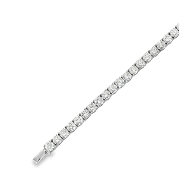7.00ct White Gold Certified Diamond Tennis Bracelet - F/VS2