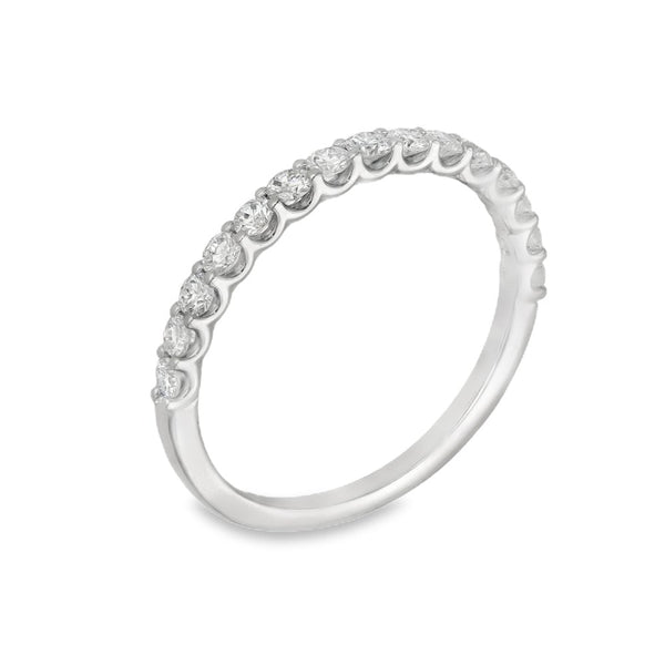 0.50ct White Gold Certified Diamond Half-Eternity Ring - F/VS2