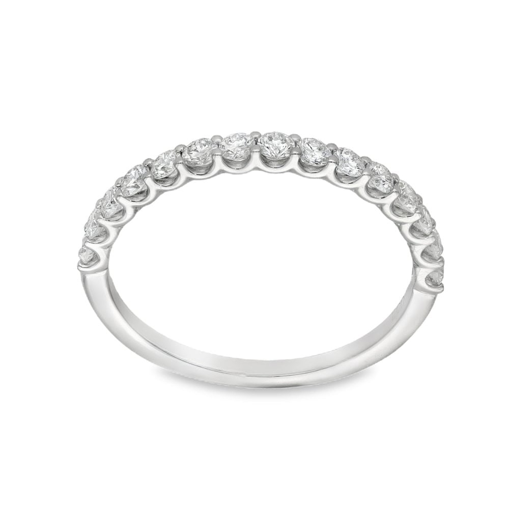 0.50ct White Gold Certified Diamond Half-Eternity Ring - F/VS2