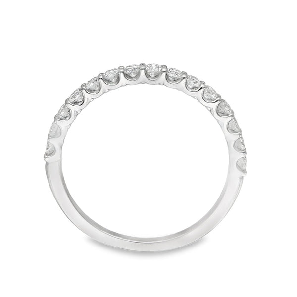 0.50ct White Gold Certified Diamond Half-Eternity Ring - F/VS2