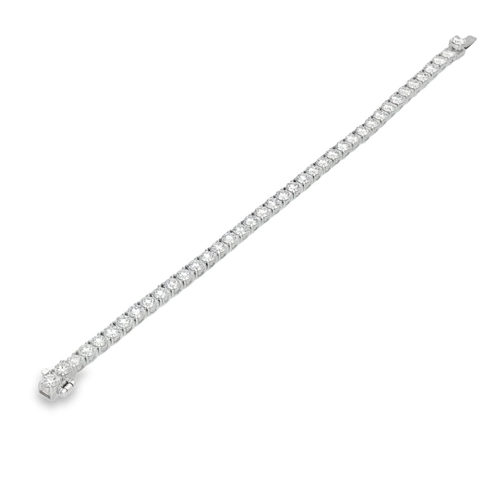 10.00ct White Gold Certified Diamond Tennis Bracelet - F/VS2