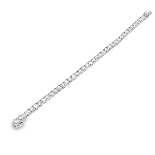 10.00ct White Gold Certified Diamond Tennis Bracelet - F/VS2