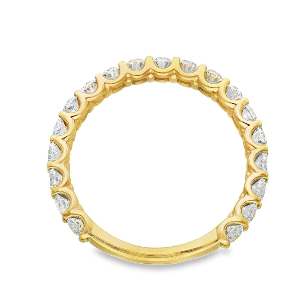 1.90ct Yellow Gold Oval-Cut Diamond Half-Eternity Ring - F/VS