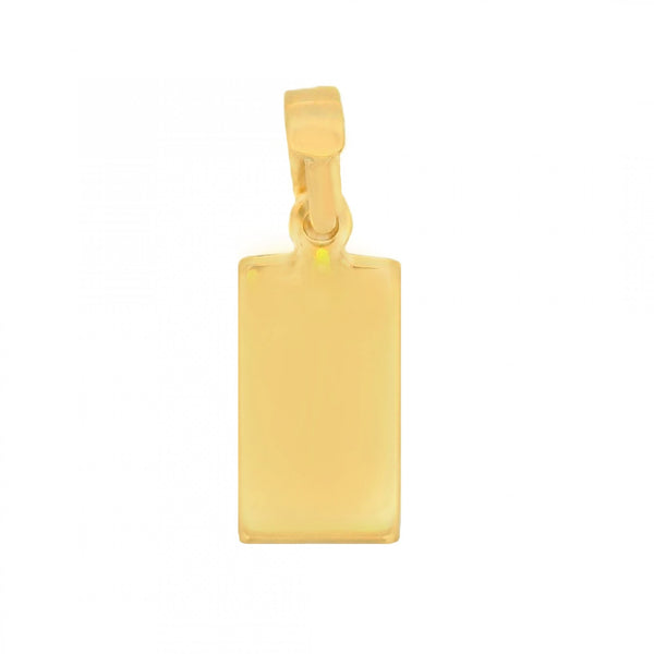 9ct Yellow Gold Ingot Pendant - 10x17x2mm - 4.2g