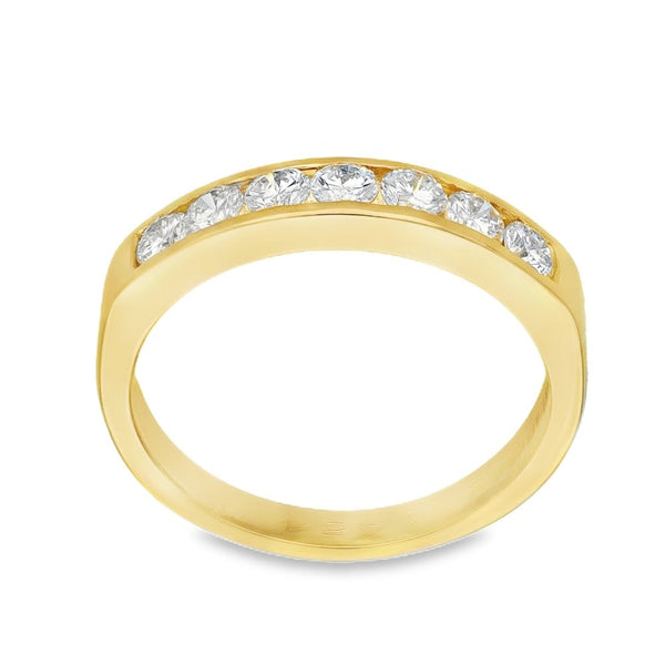 18ct Yellow Gold Diamond Half-Eternity Ring - Size L½ - 0.60ct