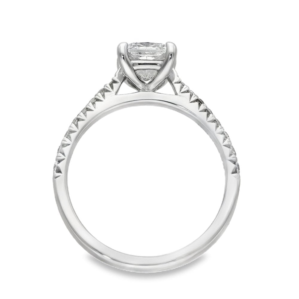 18ct White Gold Diamond Engagement Ring - Size I½ - 0.80ct