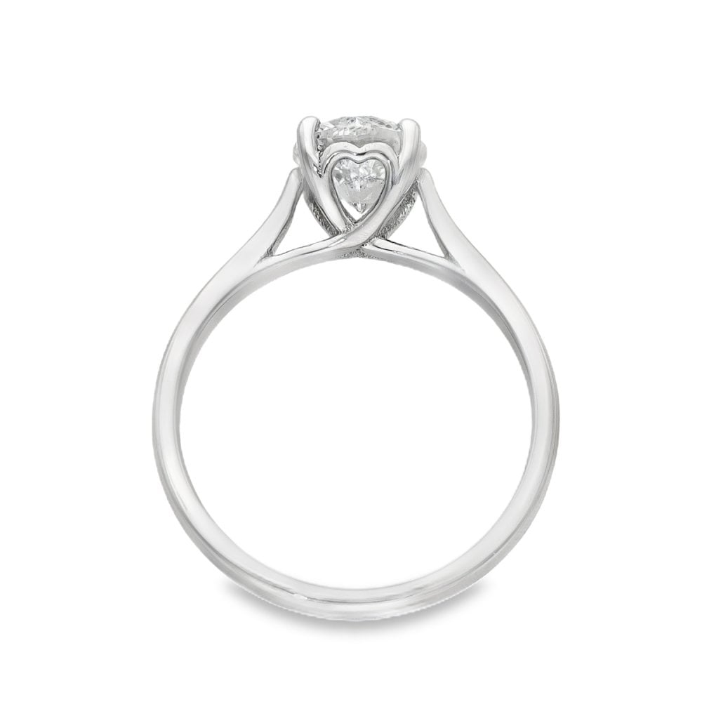18ct White Gold Diamond Engagement Ring - Size J - 0.97ct