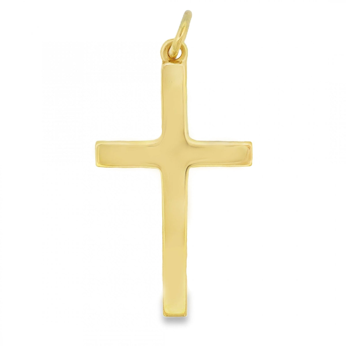 9ct Yellow Gold Block Cross Pendant - 16x28x2mm - 2.8g