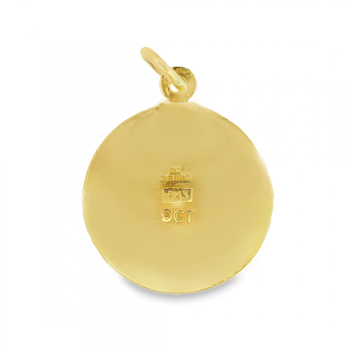 9ct Yellow Gold Round St. Christopher Pendant - 16x16x1mm - 1.3g