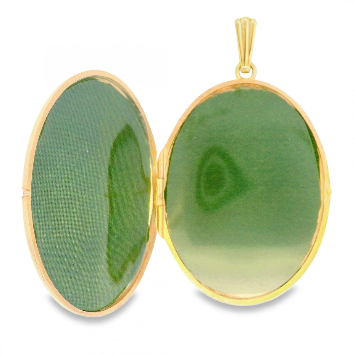 9ct Yellow Gold Feather Engraved Locket - 30x40x4mm - 10.3g