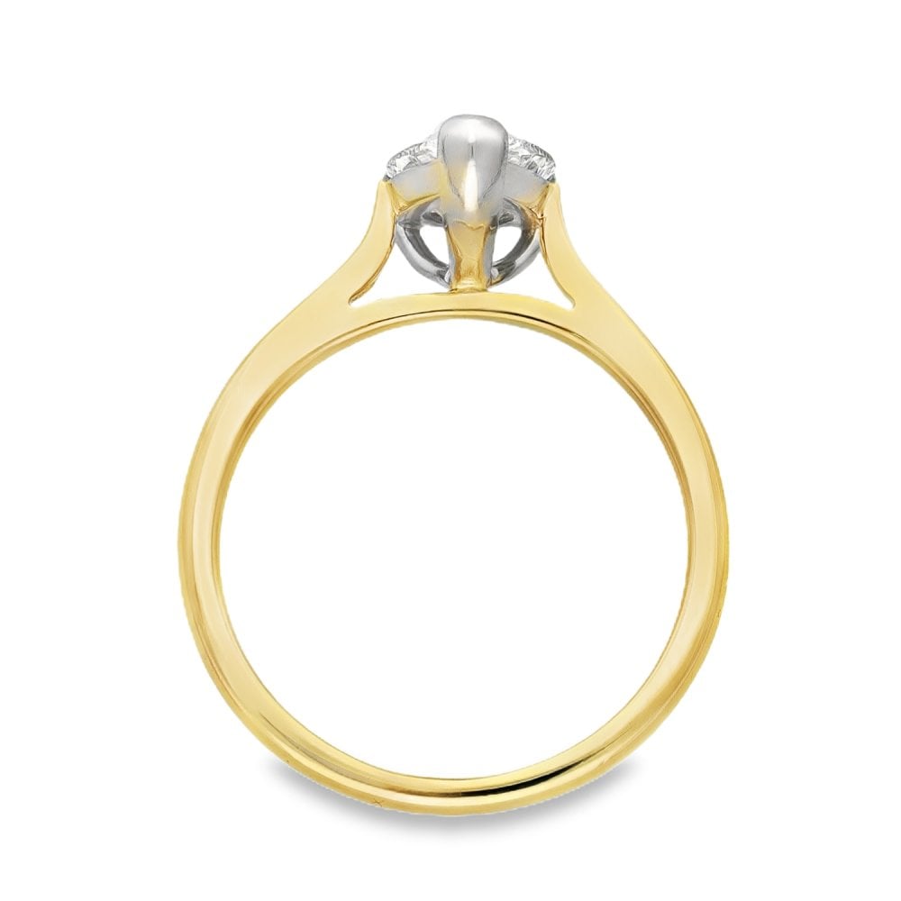 18ct Yellow Gold Diamond Engagement Ring - Size O - 1.51ct