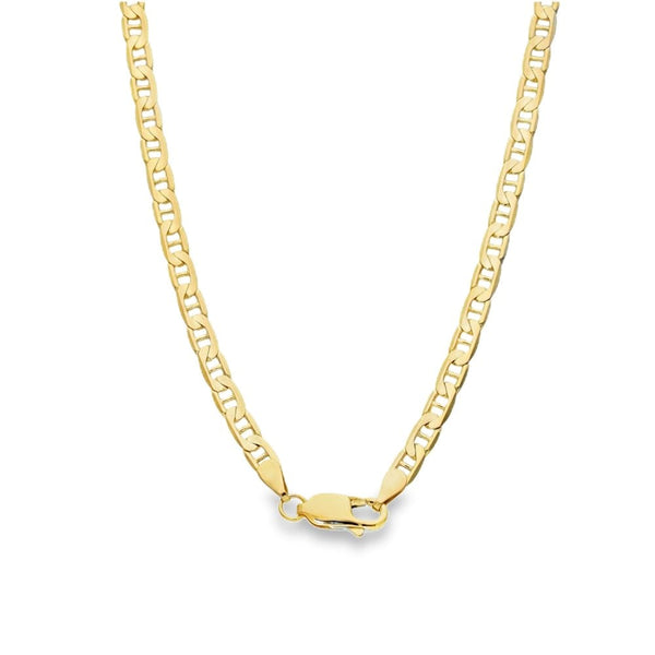 9ct Yellow Gold Anchor Chain - 18" - 10.1g