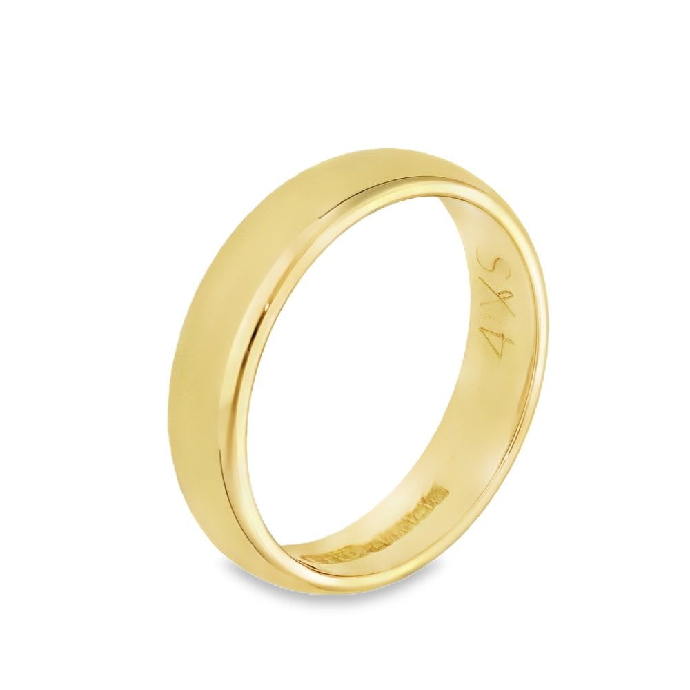 Ladies 18ct Yellow Gold Wedding Band - Size I - 4mm
