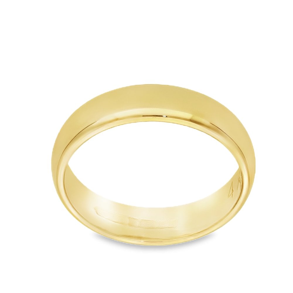 Ladies 18ct Yellow Gold Wedding Band - Size I - 4mm