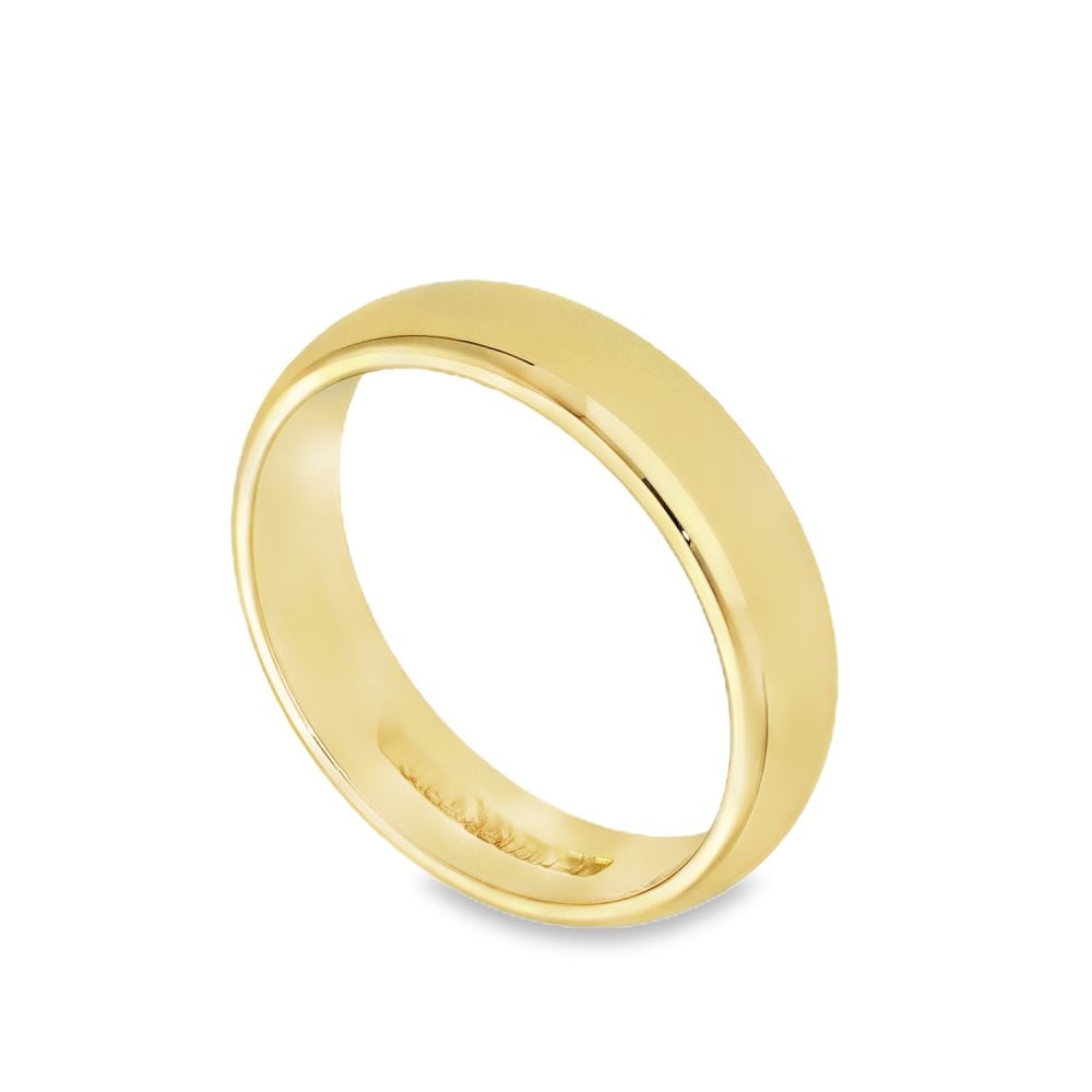 Ladies 18ct Yellow Gold Wedding Band - Size I - 4mm