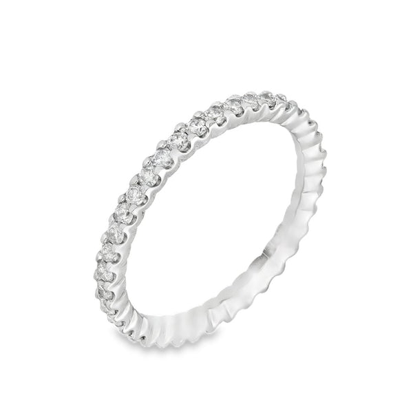 18ct White Gold Diamond Eternity Ring - Size K - 0.60ct