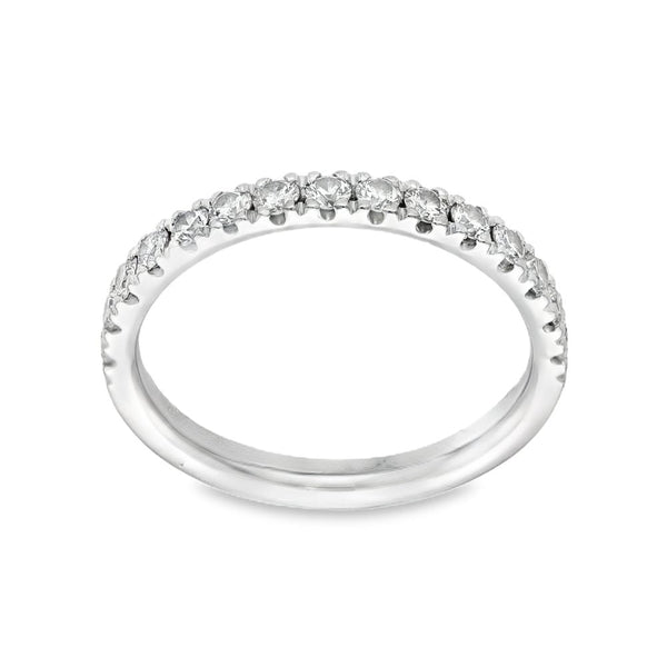 950 Platinum Diamond Half Eternity Ring - Size M - 0.50ct