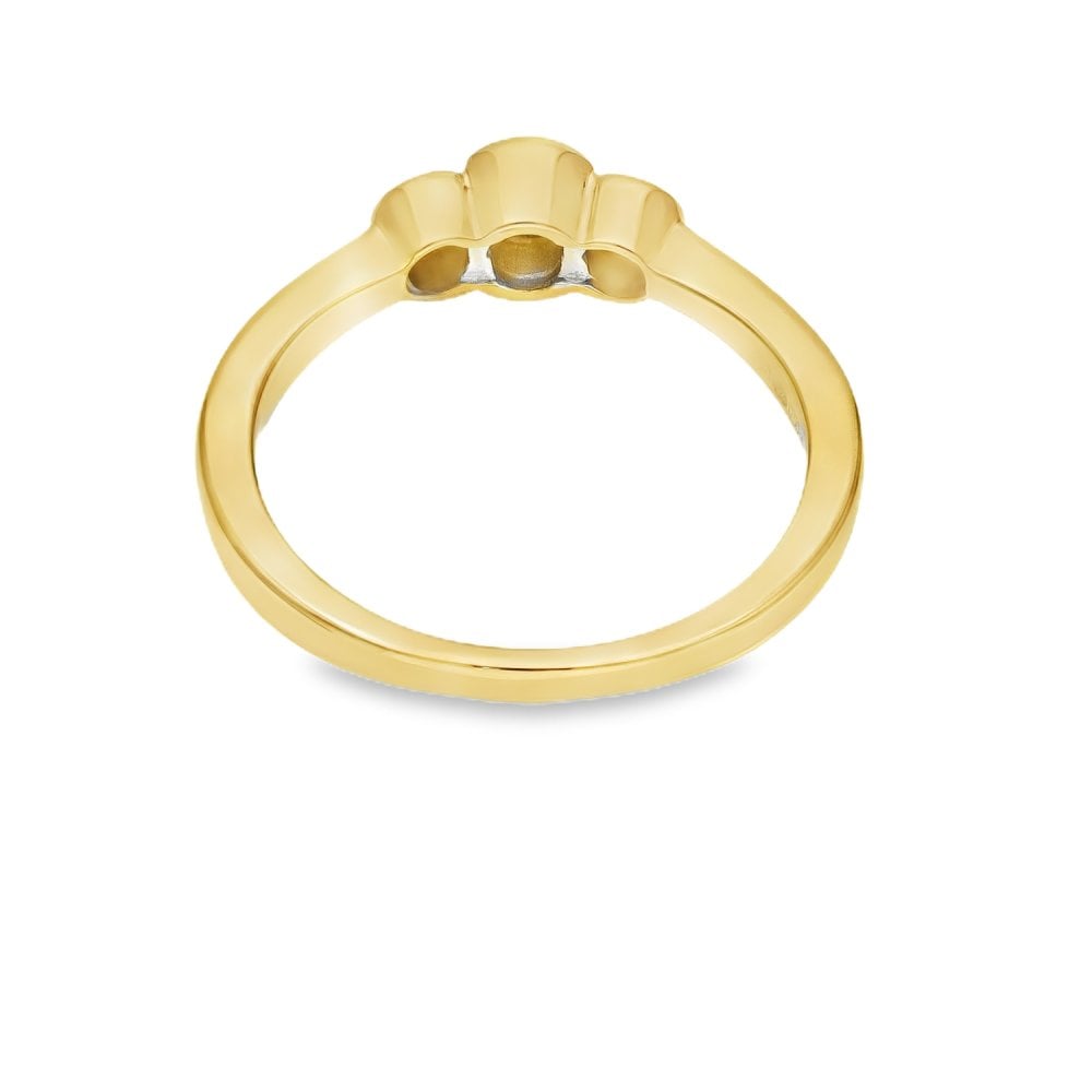 Ladies 18ct Yellow Gold Diamond Trilogy Ring - 0.25ct