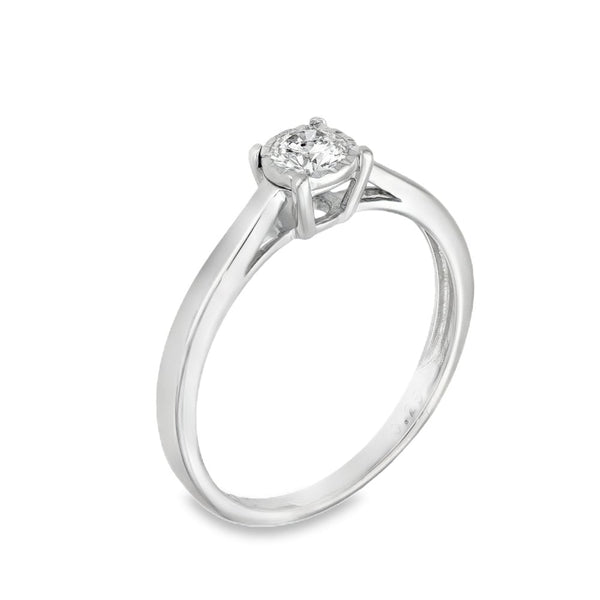 Ladies 9ct White Gold Diamond Engagement Ring - 0.25ct