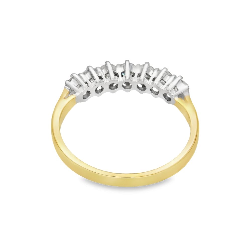 18ct Yellow Gold Diamond Half-Eternity Ring - Size Q - 0.50ct