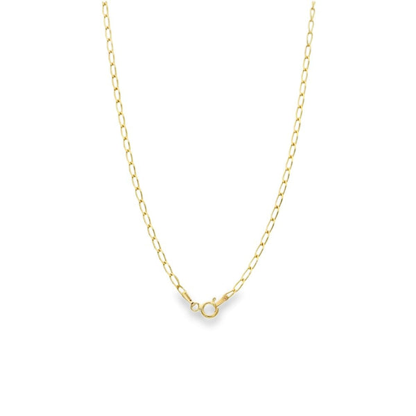 9ct Yellow Gold Fine Open Curb Chain - 20" - 2.5g