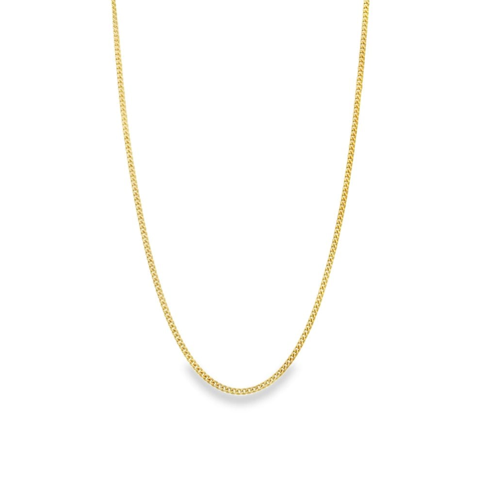 9ct Yellow Gold Fine Curb Chain - 19" - 6.5g