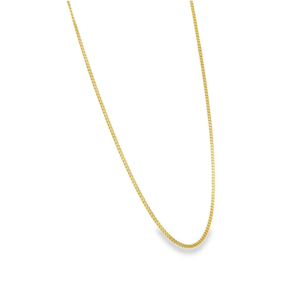 9ct Yellow Gold Fine Curb Chain - 19" - 6.5g