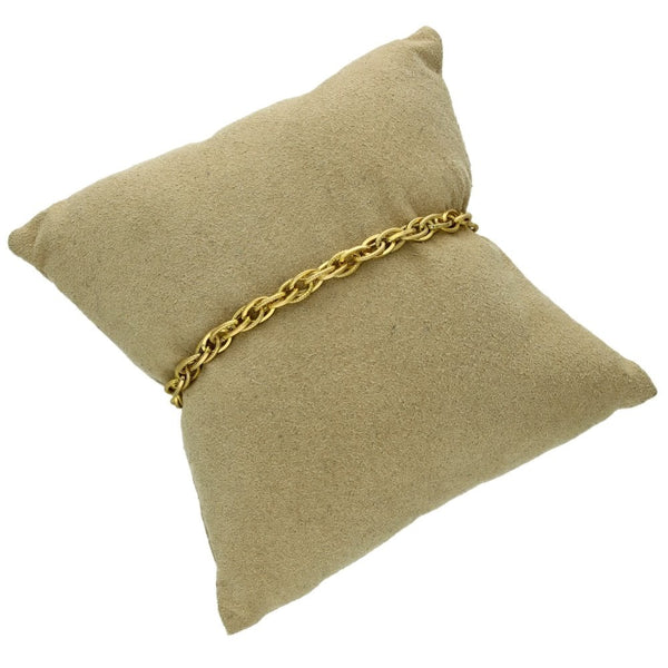 9ct Yellow Gold Hollow Prince of Wales Bracelet - 7" - 4.4g