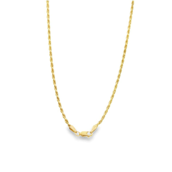 9ct Yellow Gold Rope Chain - 20" - 9.2g