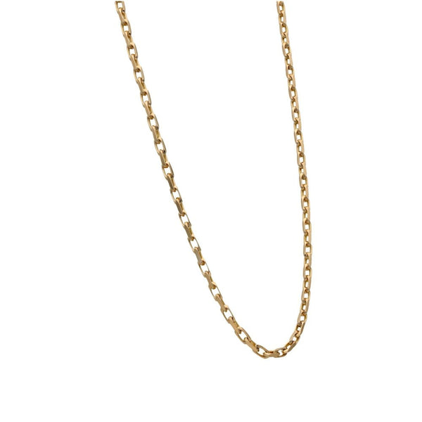 9ct Yellow Gold Oval Belcher Chain - 28" - 21.8g
