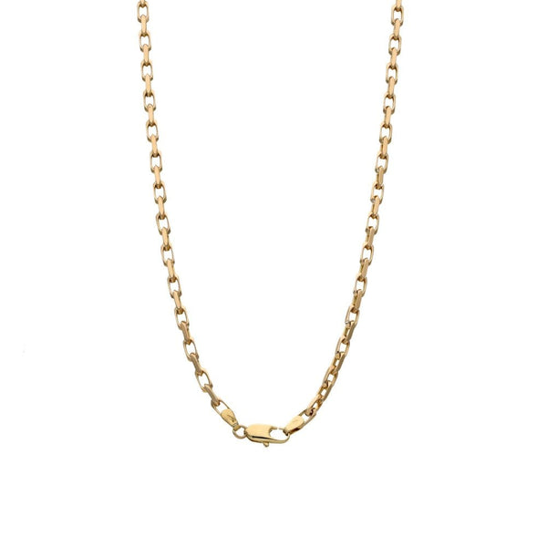 9ct Yellow Gold Oval Belcher Chain - 28" - 21.8g