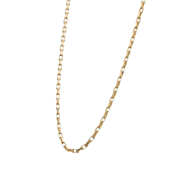 9ct Yellow Gold Oval Belcher Chain - 28" - 21.8g