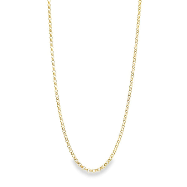 9ct Yellow Gold Round Belcher Chain - 18" - 6.4g