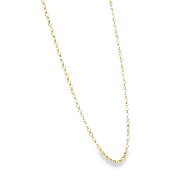 9ct Yellow Gold Round Belcher Chain - 18" - 6.4g