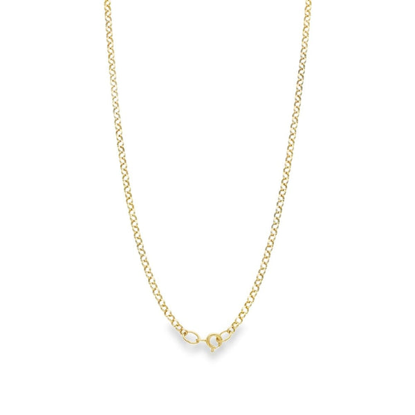 9ct Yellow Gold Round Belcher Chain - 18" - 6.4g