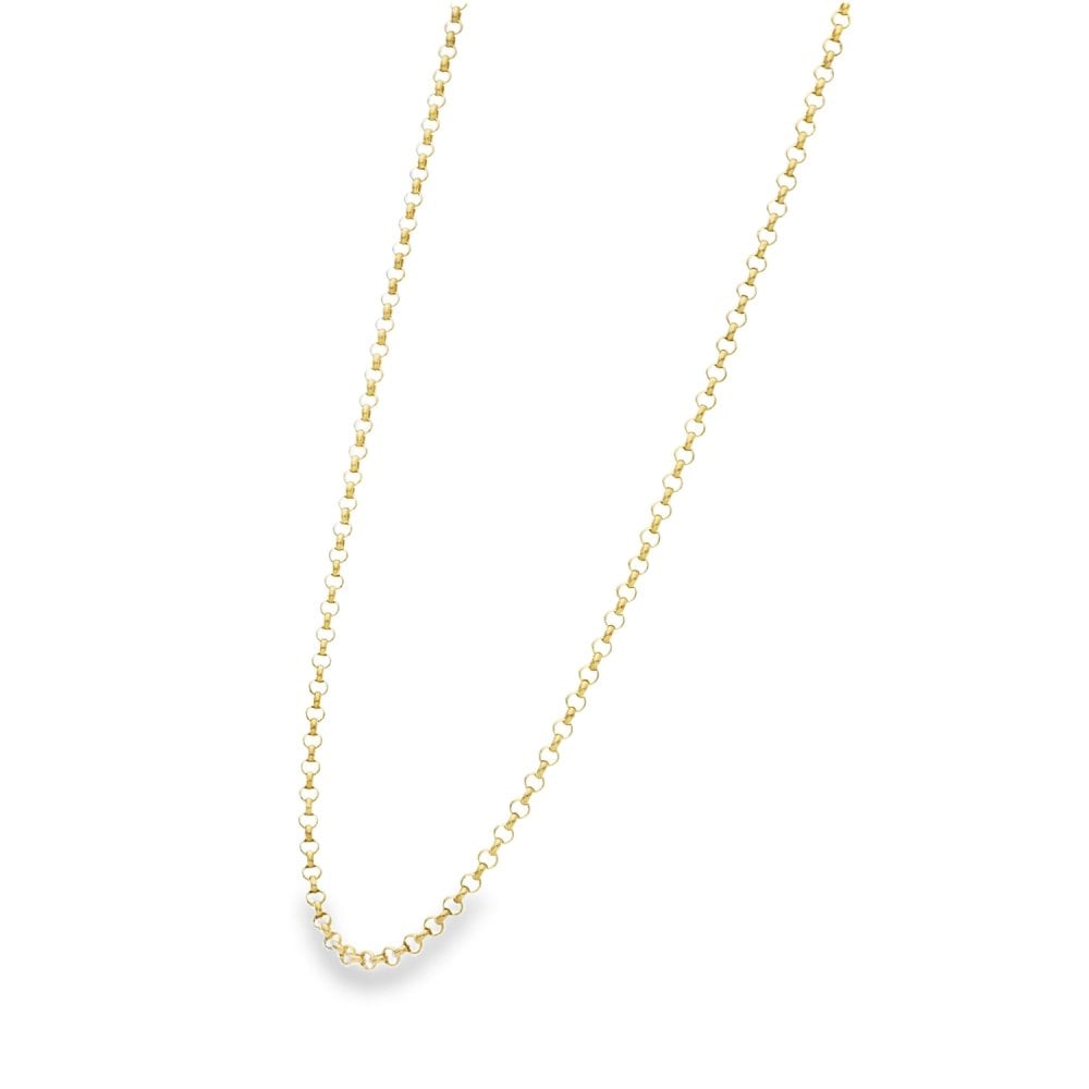 9ct Yellow Gold Round Belcher Chain - 18" - 6.4g