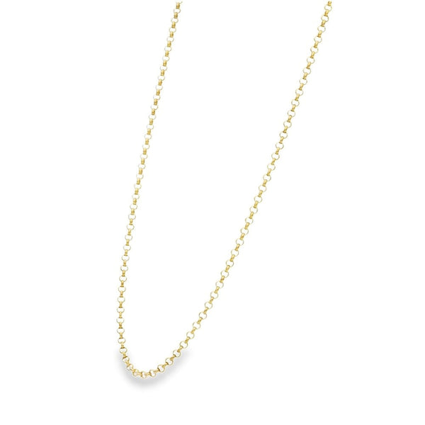 9ct Yellow Gold Round Belcher Chain - 18" - 6.4g