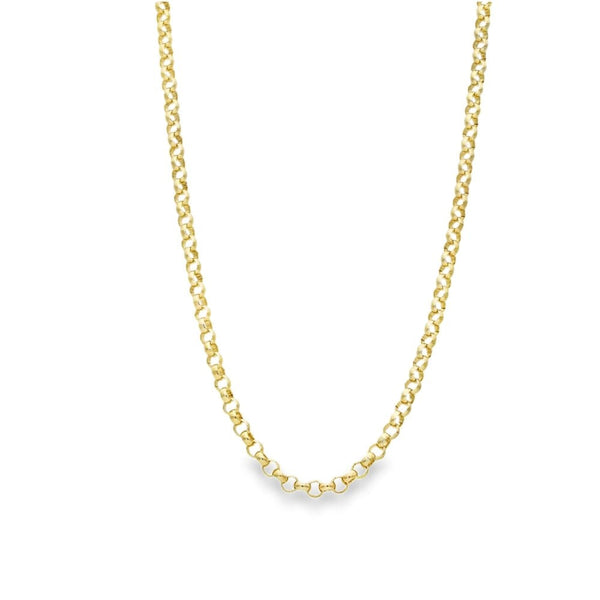 9ct Yellow Gold Round Belcher Chain - 19" - 11.6g