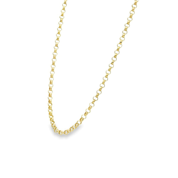 9ct Yellow Gold Round Belcher Chain - 19" - 11.6g