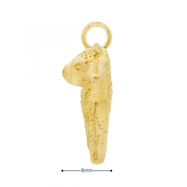 9ct Yellow Gold Lamb Charm - 21x19x8mm - 7.3g