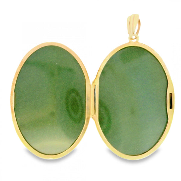 9ct Yellow Gold Flower Patterned Locket - 27x41x8mm - 10.3g