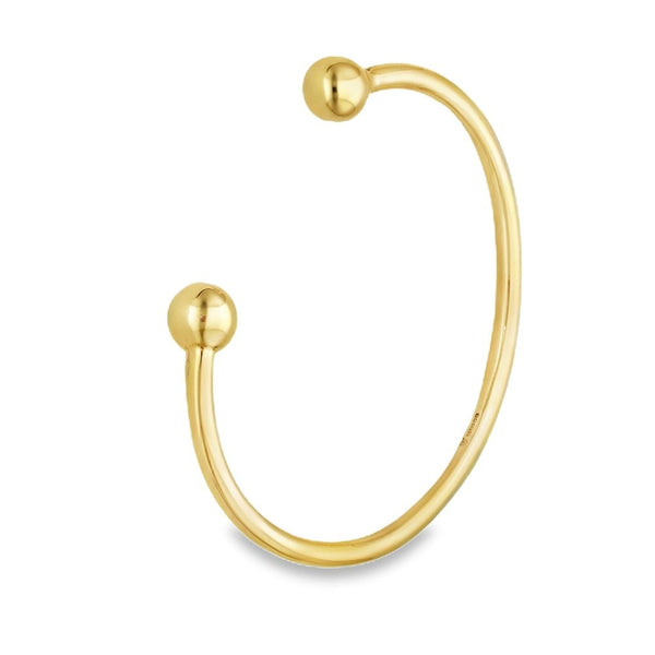 9ct Yellow Gold Torque Bangle - 18cm - 25.7g