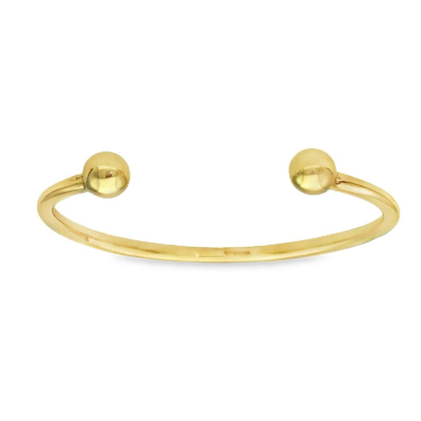 9ct Yellow Gold Torque Bangle - 18cm - 25.7g