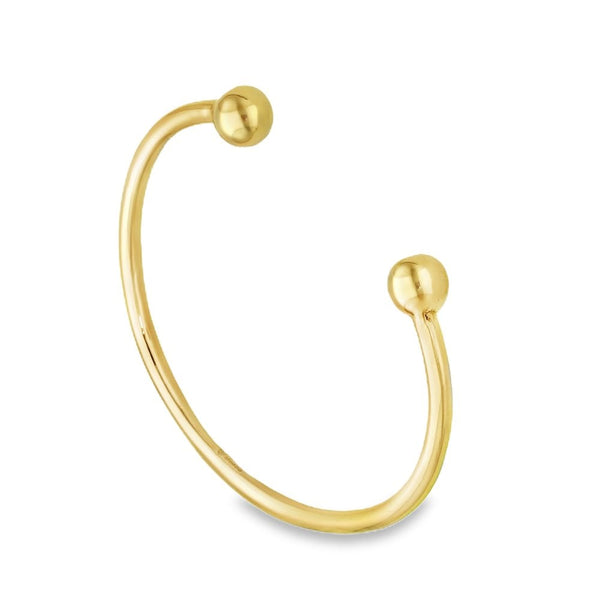 9ct Yellow Gold Torque Bangle - 18cm - 25.7g