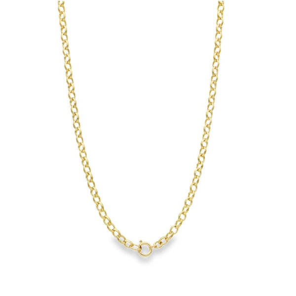 9ct Yellow Gold Oval Belcher Chain - 22" - 13.2g