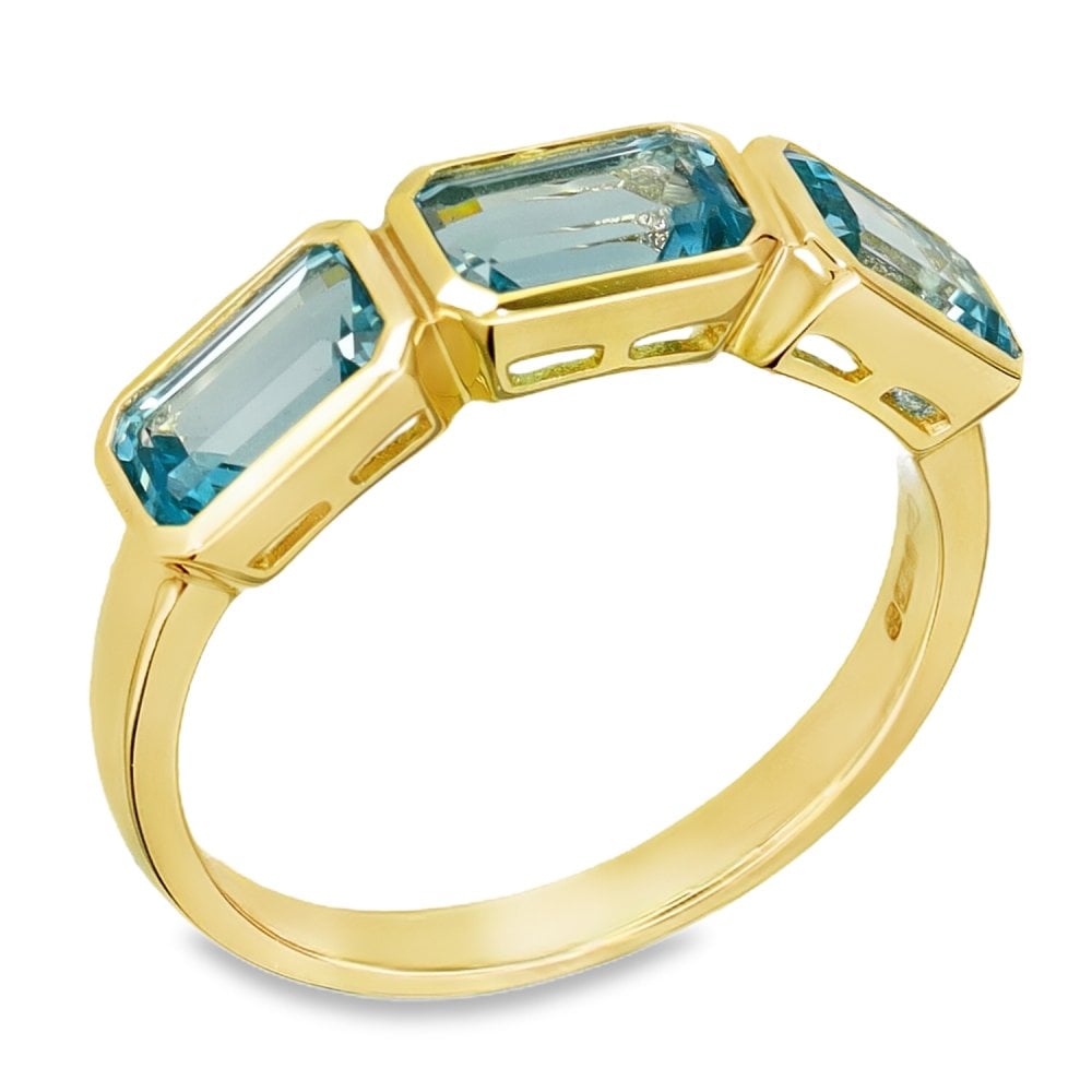 9ct Yellow Gold Topaz Ring - Size N