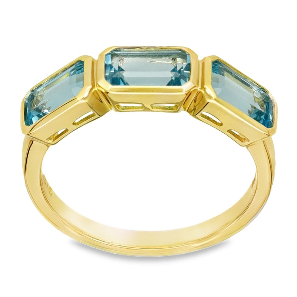 9ct Yellow Gold Topaz Ring - Size N